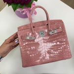 Сумка женская BIRKIN CROC Hermes Артикул LUX-15318. Вид 1