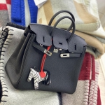 Сумка женская  Birkin , color Noir , 25 cm Hermes Артикул LUX-24694. Вид 2