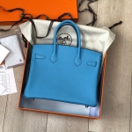 Сумка женская Hermes Birkin 30 cm, Bleu du nord  Epsom Hermes Артикул LUX-38021. Вид 2