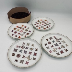 Набор из 4-х тарелок  Louis Vuitton Артикул LUX-39303. Вид 1