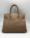  Сумка женская BIRKIN Ostrich GHW, 30 cm Hermes Артикул LUX-39955. Вид 3