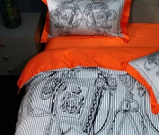 Комплект постельного белья Hermes Артикул LUX-40127. Вид 5