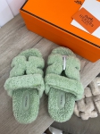 Меховые тапочки Hermes Артикул LUX-93252. Вид 1