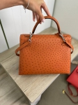 Сумка женская  Kelly, 32 cm Ostrich PHW Hermes Артикул LUX-93731. Вид 11