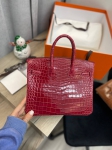 Сумка женская  25, GHW Crocodile Alligator Lisse Hermes Артикул LUX-99622. Вид 11