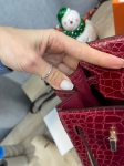 Сумка женская  25, GHW Crocodile Alligator Lisse Hermes Артикул LUX-99622. Вид 17