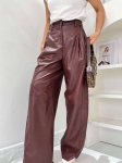 Кожаные брюки Brunello Cucinelli Артикул LUX-110757. Вид 1