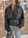 Кожаная куртка Yves Saint Laurent Артикул LUX-114264. Вид 1