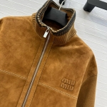 Замшевый бомбер Miu Miu Артикул LUX-124613. Вид 5