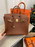 Сумка женская  Birkin, 35, Barenia Faubourg Leather Hermes Артикул LUX-101063. Вид 1