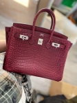 Сумка женская Birkin, 25, PHW Crocodile Porosus Hermes Артикул LUX-116926. Вид 1