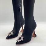 Ботфорты AMINA MUADDI Amina Muaddi Артикул LUX-24794. Вид 2