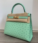 Сумка женская Kelly Ostrich, 28 cm  Hermes Артикул LUX-30419. Вид 2