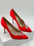Атласные туфли-лодочки Manolo Blahnik Артикул LUX-82534. Вид 1