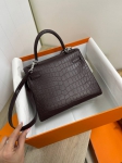 Сумка женская Kelly 28 cm, PHW Crocodile Niloticus  Mat Hermes Артикул LUX-83352. Вид 9