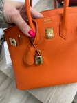 Сумка женская Birkin  Orange Poppy 25 cm Hermes Артикул LUX-85952. Вид 5