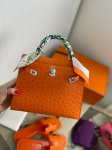  Сумка женская Kelly, 25 cm Ostrich PHW Hermes Артикул LUX-86154. Вид 5