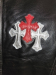 Куртка кожаная CHROME HEARTS Артикул LUX-87975. Вид 3