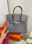 Сумка женская Birkin , 30 cm Ostrich GHW Hermes Артикул LUX-92590. Вид 1