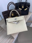  Cумка женская Kelly , 28 cm Ostrich PHW Hermes Артикул LUX-93727. Вид 1