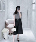 Кожаная юбка  Christian Dior Артикул LUX-94038. Вид 1