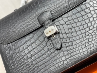 Портфель из премиальной натуральной кожи крокодила  Hermes Артикул LUX-94353. Вид 5