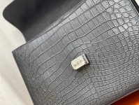 Портфель из премиальной натуральной кожи крокодила  Hermes Артикул LUX-94353. Вид 7