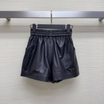 Кожаные шорты  Prada Артикул LUX-94899. Вид 2