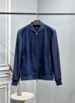 Куртка из натуральной замши с рукавами из кашемира  Kiton Артикул LUX-95190. Вид 1
