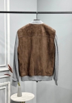 Куртка из натуральной замши с рукавами из кашемира  Kiton Артикул LUX-95188. Вид 2