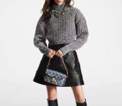 Кожаная юбка  Louis Vuitton Артикул LUX-95339. Вид 1
