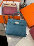 Сумка женская  Kelly, 25 cm Ostrich PHW Hermes Артикул LUX-95424. Вид 1