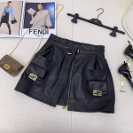 Кожаная юбка Fendi Артикул LUX-95993. Вид 2