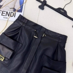 Кожаная юбка Fendi Артикул LUX-95993. Вид 4