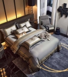   Комплект постельного белья Hermes Артикул LUX-96338. Вид 1