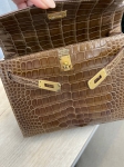 Сумка женская Kelly, 25 cm, GHW Crocodile Niloticus Lisse Hermes Артикул LUX-97197. Вид 2