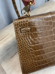 Сумка женская Kelly, 25 cm, GHW Crocodile Niloticus Lisse Hermes Артикул LUX-97197. Вид 9