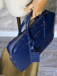 Портфель из натуральной кожи крокодила	 Prada Артикул LUX-97728. Вид 6
