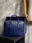 Портфель из натуральной кожи крокодила	 Prada Артикул LUX-97728. Вид 7