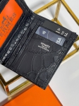 Бумажник из натуральной кожи крокодила Hermes Артикул LUX-97732. Вид 2