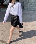 Кожаные шорты Fendi Артикул LUX-98591. Вид 1