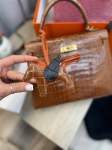 Сумка женская  25, GHW Crocodile Alligator Lisse Hermes Артикул LUX-99621. Вид 2