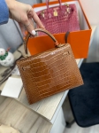 Сумка женская  25, GHW Crocodile Alligator Lisse Hermes Артикул LUX-99621. Вид 4