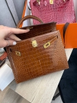 Сумка женская  25, GHW Crocodile Alligator Lisse Hermes Артикул LUX-99621. Вид 7