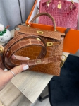 Сумка женская  25, GHW Crocodile Alligator Lisse Hermes Артикул LUX-99621. Вид 8
