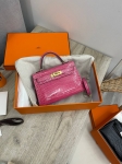 Сумка женская Kelly mini Crocodile Alligator Lisse Hermes Артикул LUX-103711. Вид 1