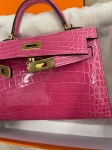 Сумка женская Kelly mini Crocodile Alligator Lisse Hermes Артикул LUX-103711. Вид 9