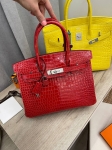 Сумка женская Birkin 30 Lisse Porosus PHW Hermes Артикул LUX-103889. Вид 1