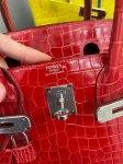 Сумка женская Birkin 30 Lisse Porosus PHW Hermes Артикул LUX-103889. Вид 4