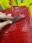 Сумка женская Birkin 30 Lisse Porosus PHW Hermes Артикул LUX-103889. Вид 6
